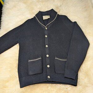 Ernie Richardson World's Champion Curler Wool Cardigan Size Medium